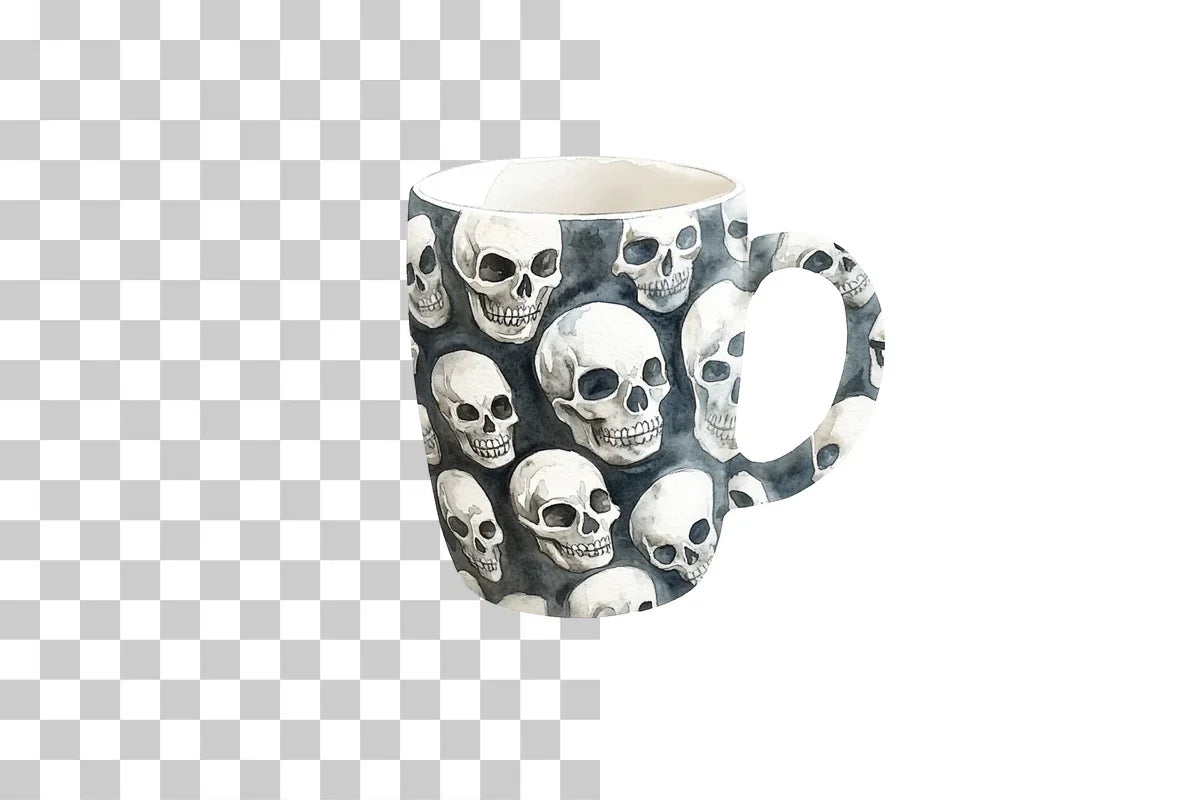 Skull Pattern Design Mug Wrap Bundle - CraftNest - Digital Crafting and Art