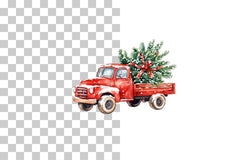 Holiday Red Car Clipart Bundle - CraftNest - Digital Crafting and Art