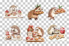 Hedgehog Baking Clipart Bundle - CraftNest - Digital Crafting and Art