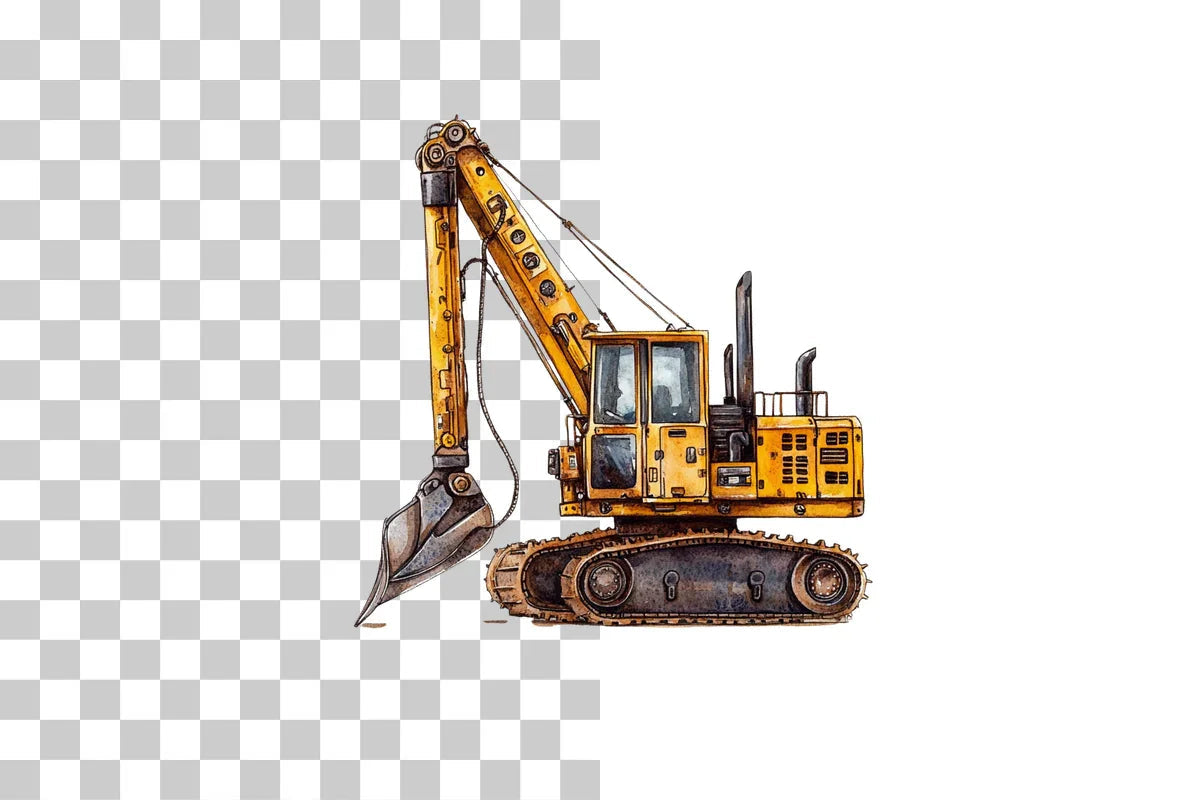 Excavator Construction Vehicle Clipart Bundle - CraftNest - Digital Crafting and Art