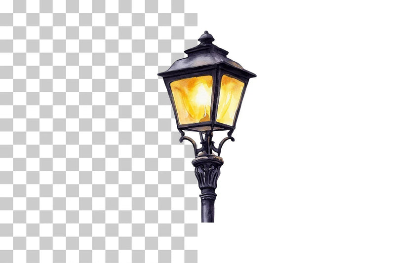 Victorian Street Lamp Clipart Bundle - CraftNest - Digital Crafting and Art