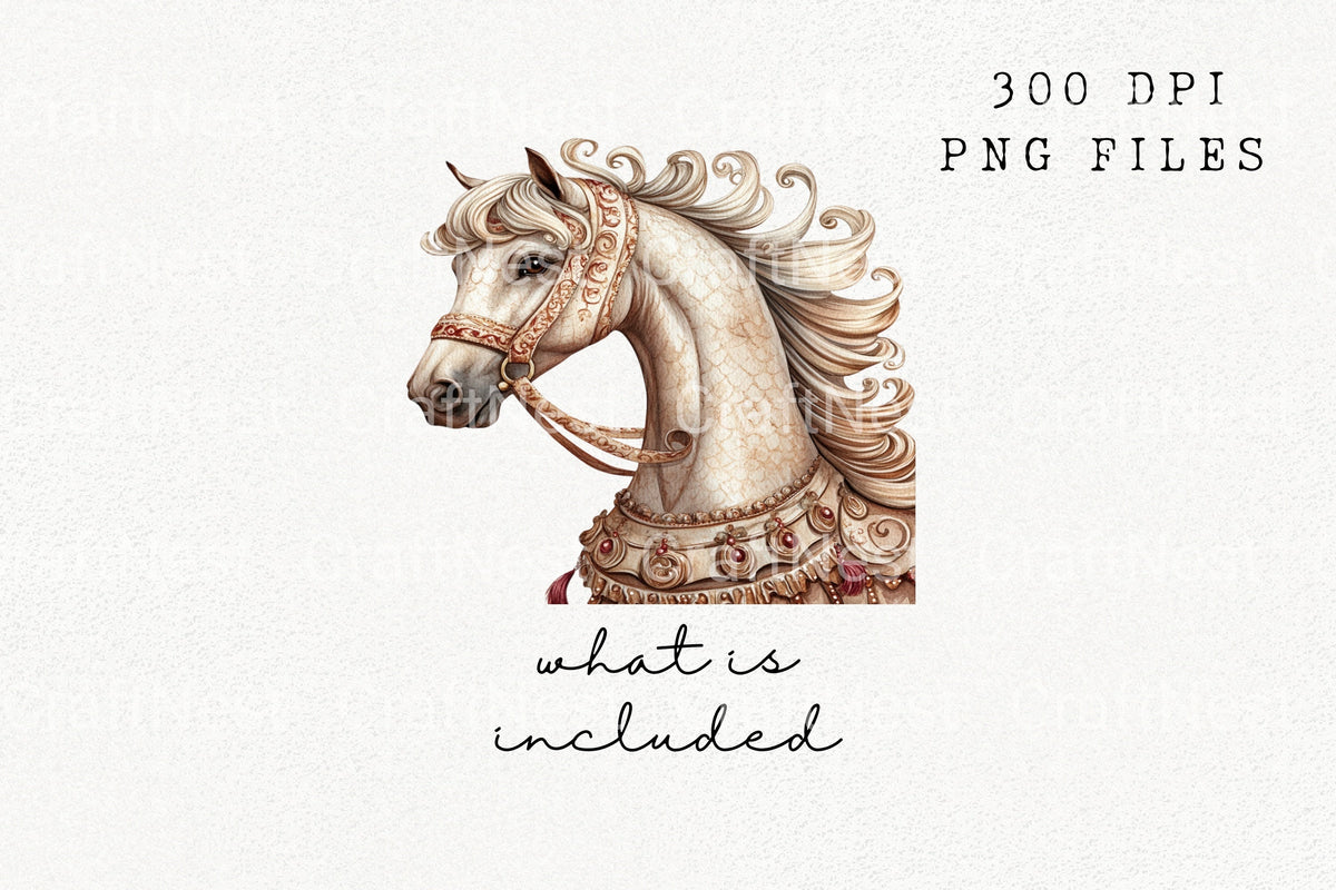Elegant Horse Head Clipart Bundle