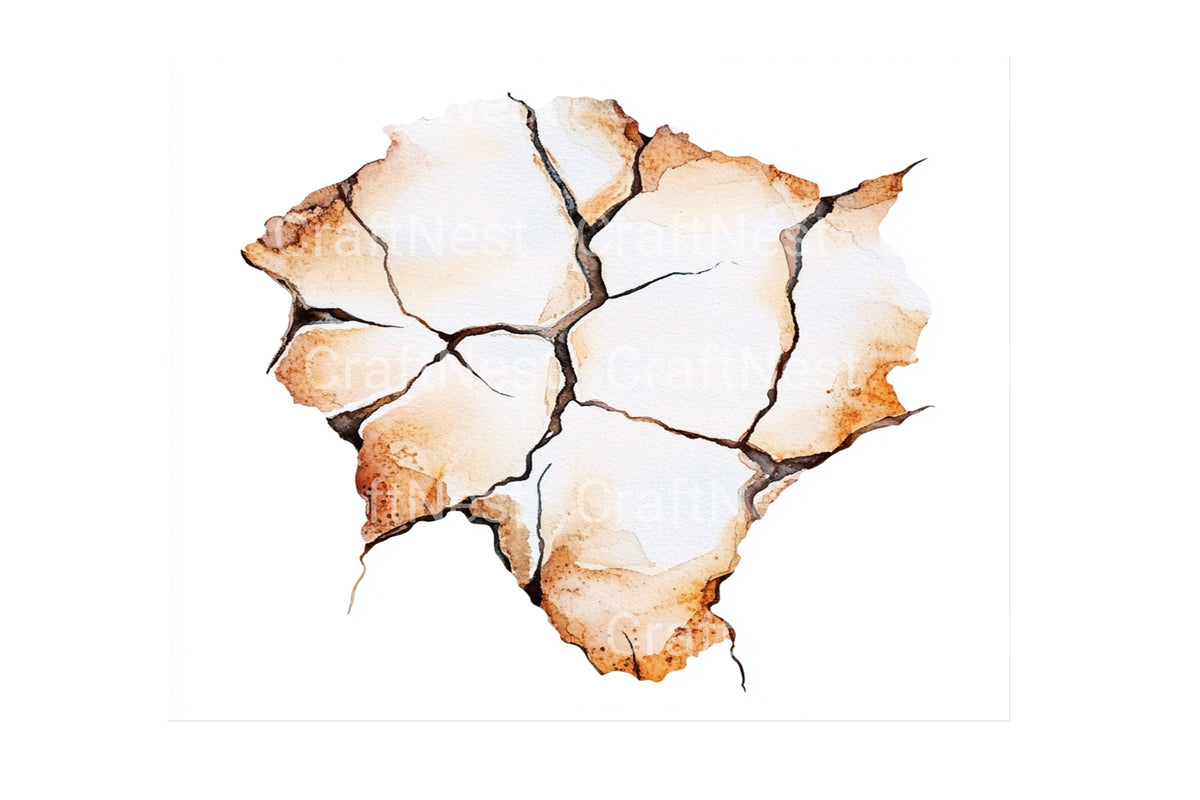Cracked Earth Textures Designs Clipart Bundle