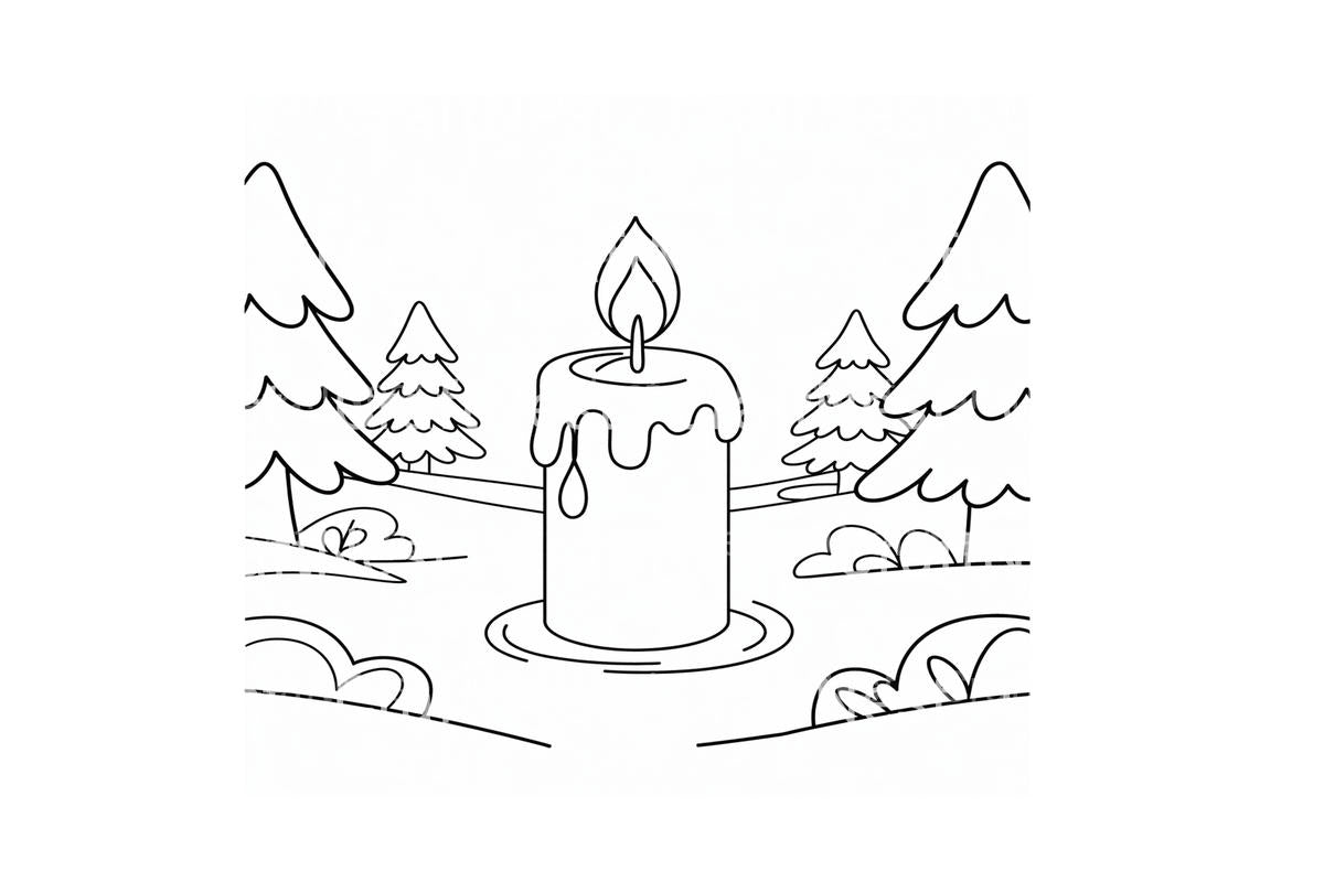 Cozy Winter Candles Coloring Books