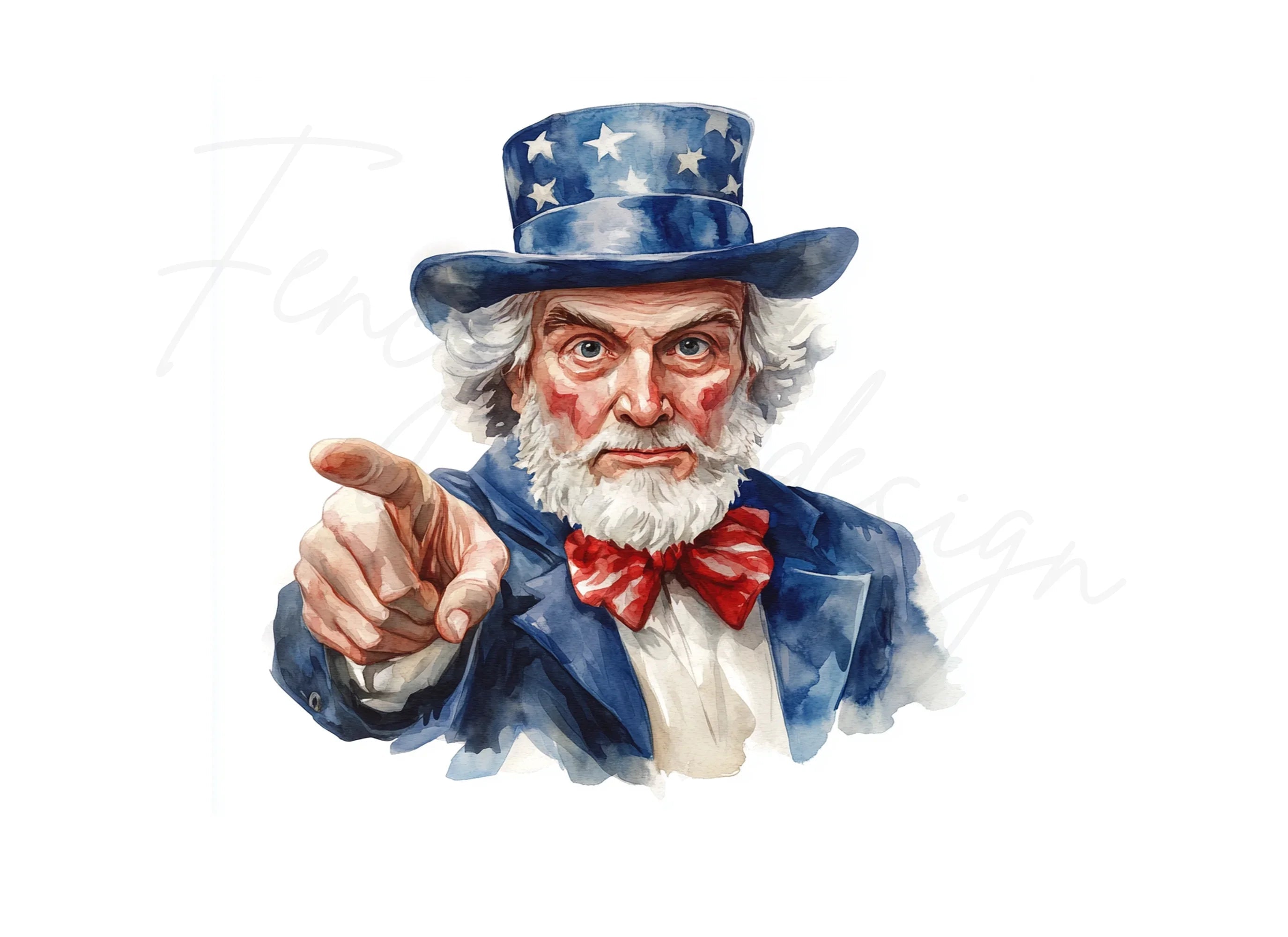 Uncle Sam Pointing Clipart Bundle