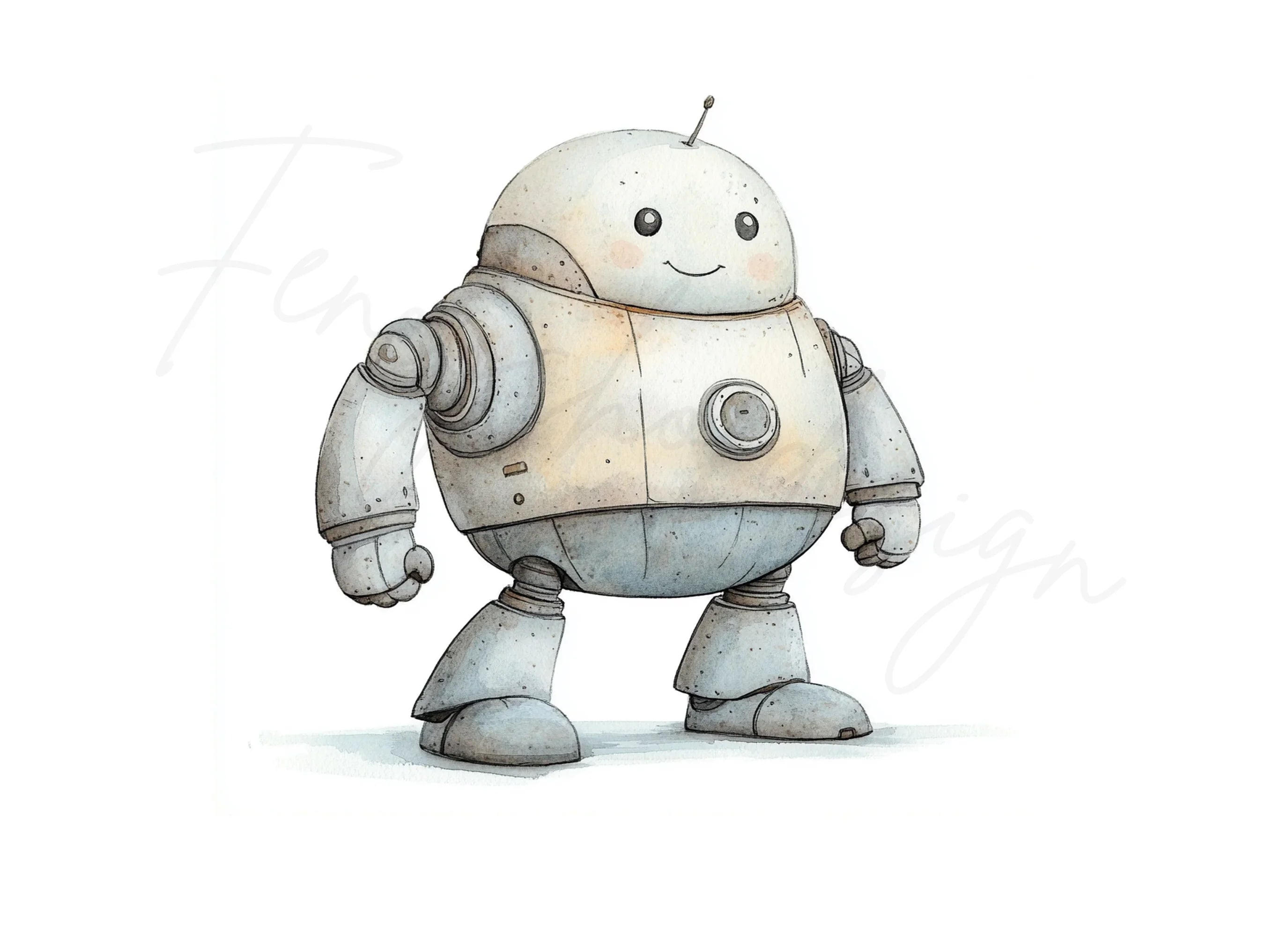 Cute Robot Clipart Bundle