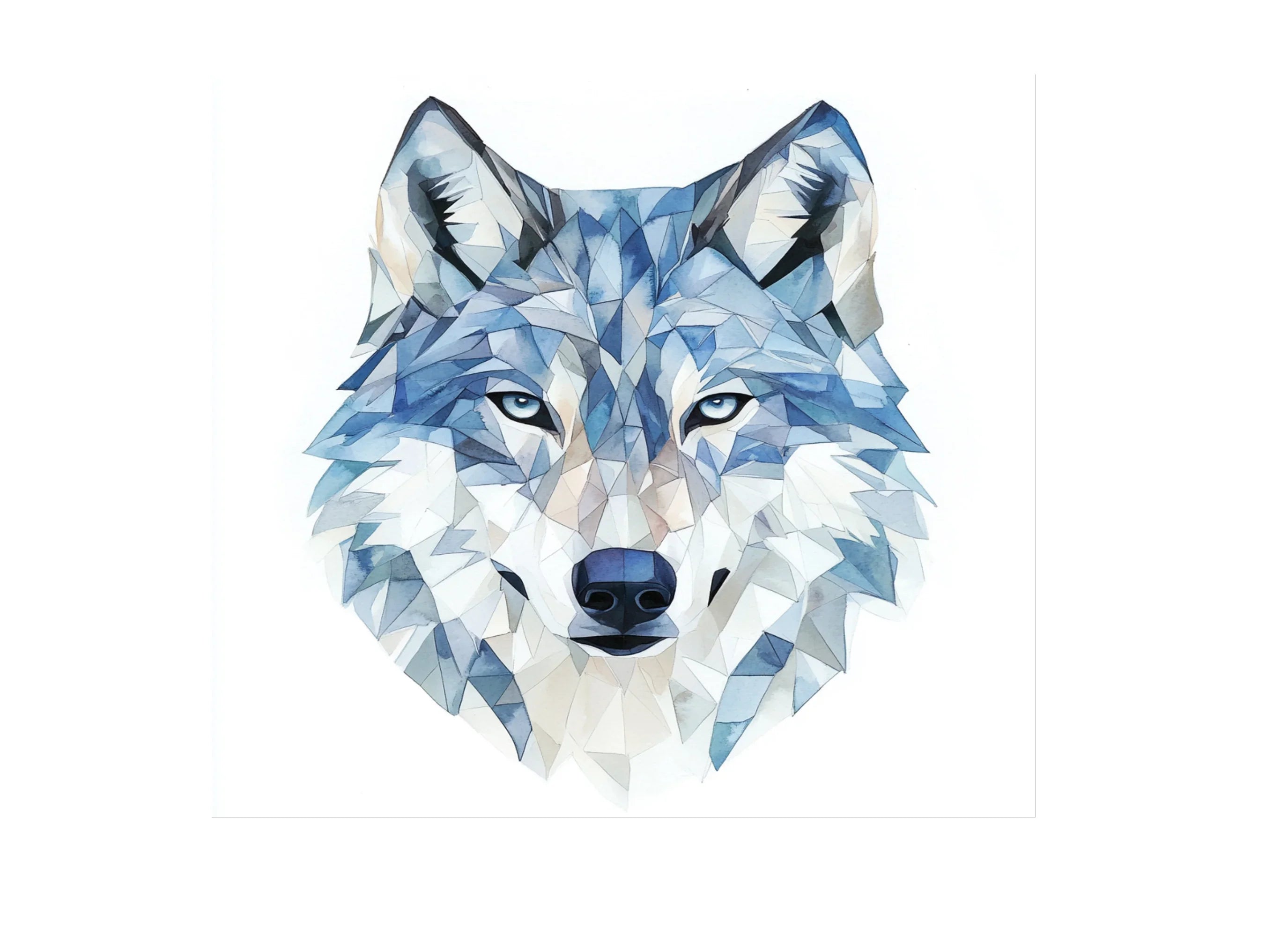 White Wolf Head Clipart Bundle