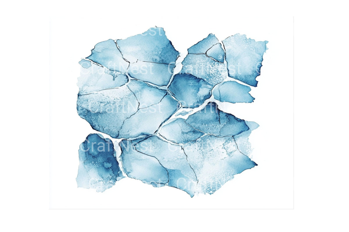 Geometric Ice Shapes Clipart Bundle