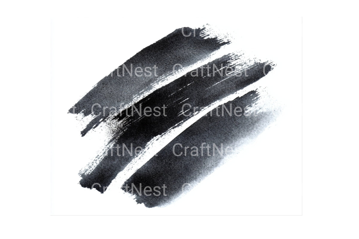 Abstract Black Brush Artwork Clipart Bundle