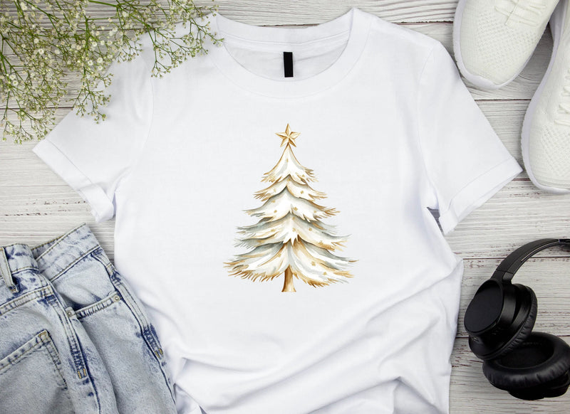 Golden Christmas Tree Clipart Bundle - CraftNest - Digital Crafting and Art
