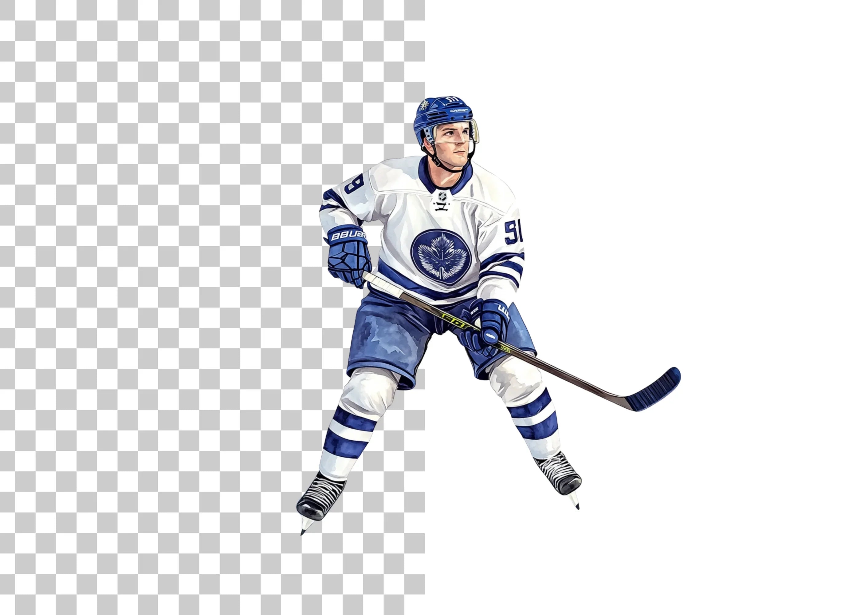 Dynamic Hockey Players Clipart Bundle