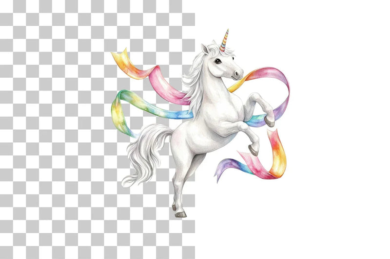Dancing Unicorn with Rainbow Elements Clipart Bundle - CraftNest - Digital Crafting and Art