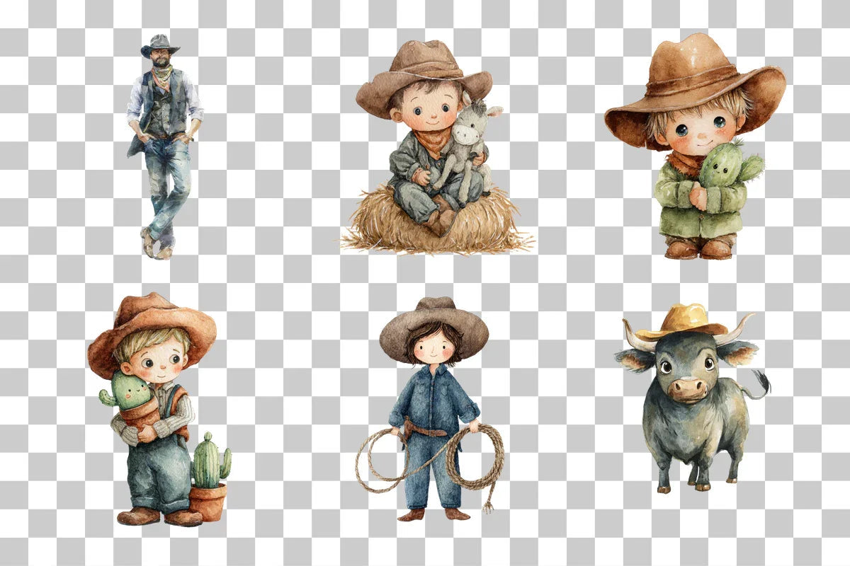 Cowboy Clipart Bundle - CraftNest - Digital Crafting and Art