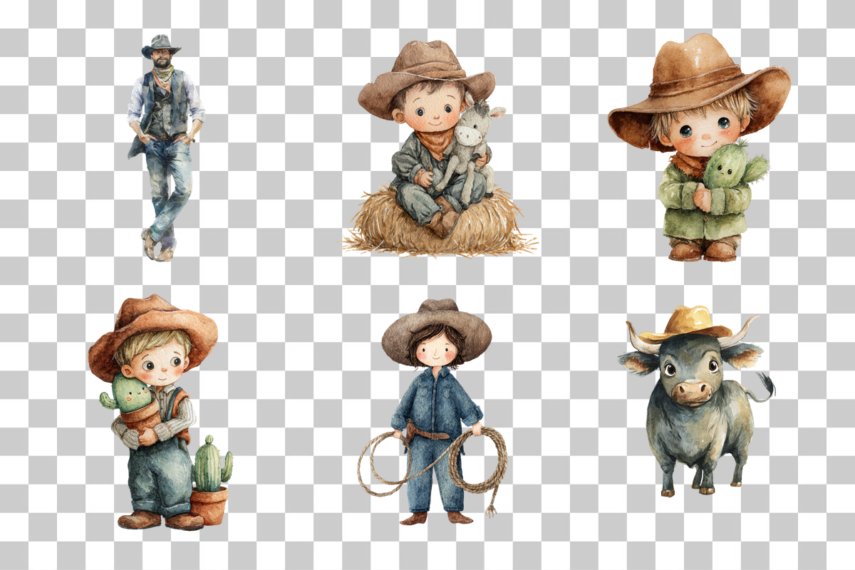 Cowboy Clipart Bundle