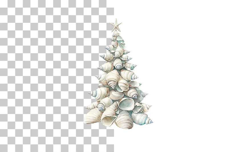 Seashell Christmas Tree Clipart Bundle - CraftNest - Digital Crafting and Art
