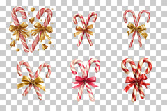 Candy Cane and Bow Clipart Bundle - CraftNest - Digital Crafting and Art