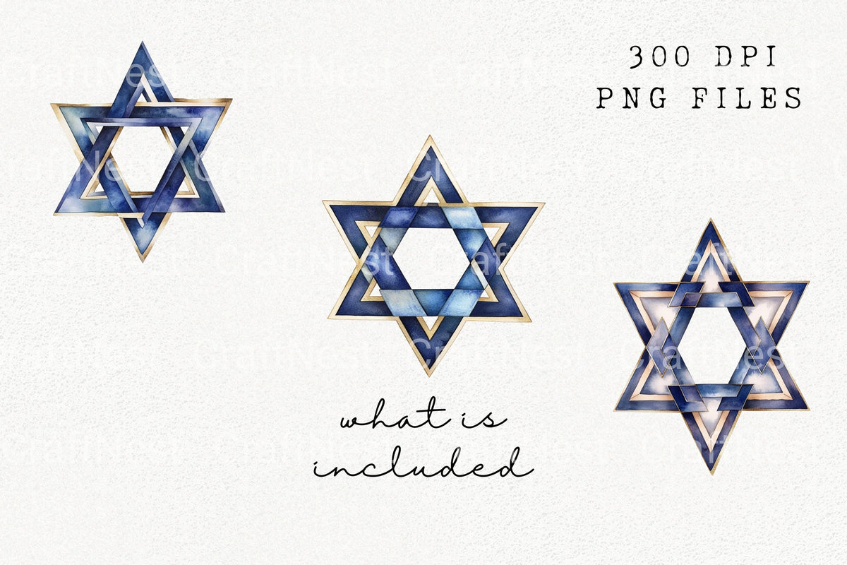 Star Of David Clipart Bundle