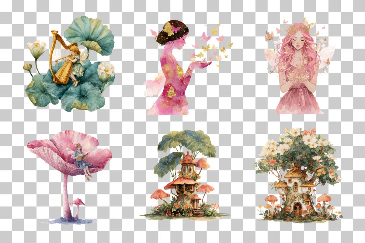 Magical Garden Clipart Bundle - CraftNest - Digital Crafting and Art