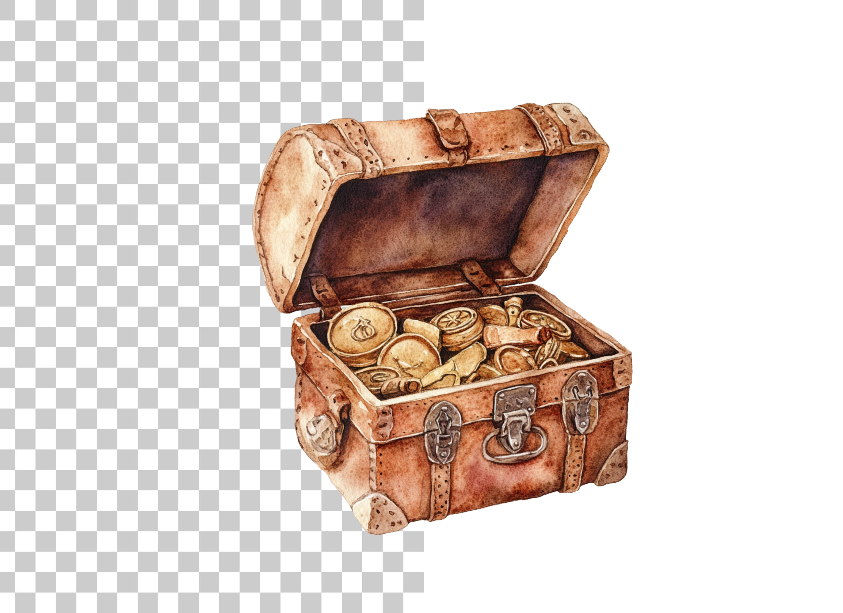 Vintage Treasure Chest Clipart Bundle