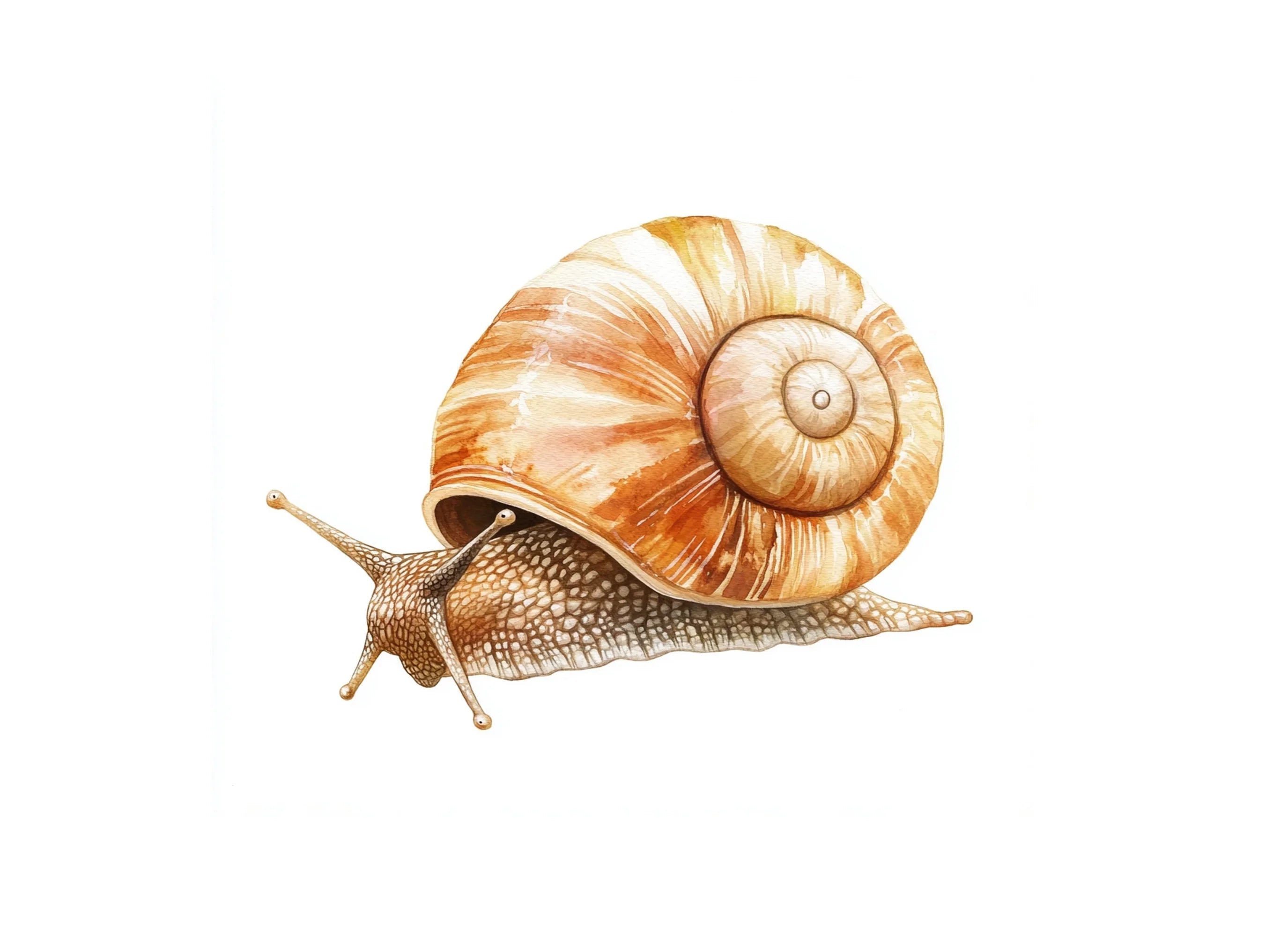 Cute Cartoon Snail Clipart Bundle