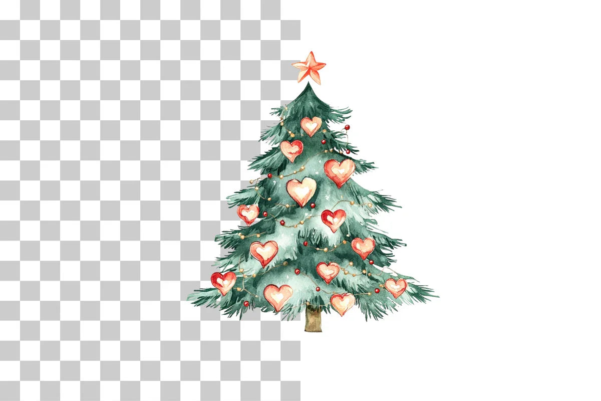 Heart Christmas Tree Clipart Bundle - CraftNest - Digital Crafting and Art