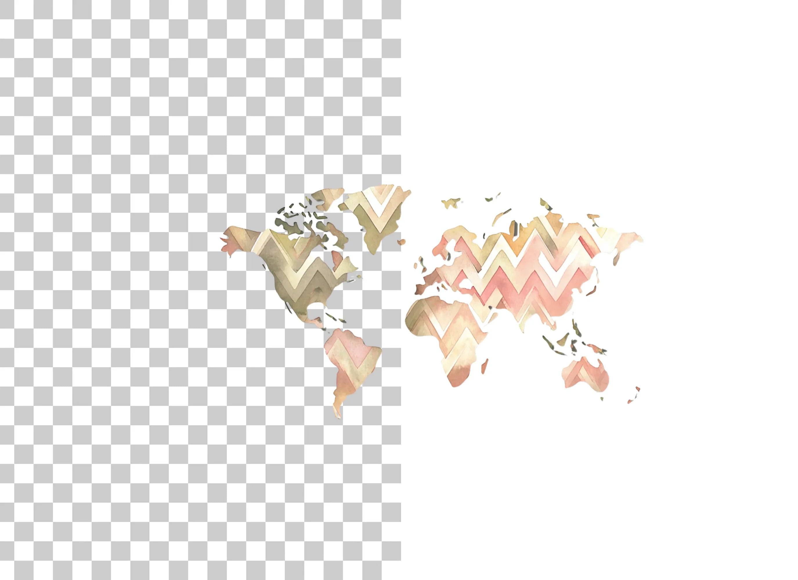 Abstract Earth Map Clipart Bundle