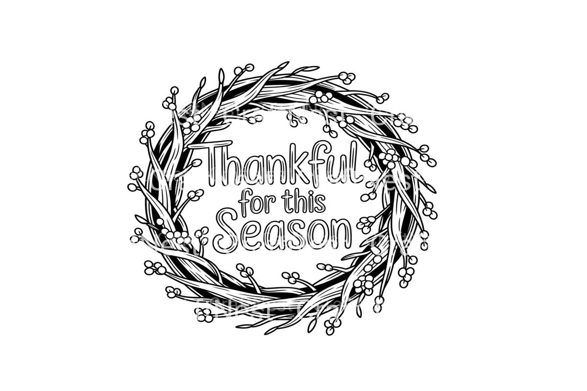 Thankful Season Wreath Coloring Books