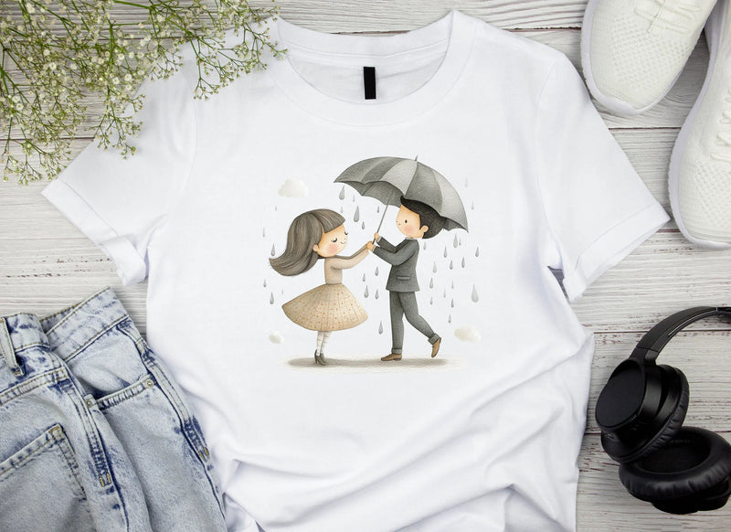 Dancing Couple in Rain Clipart Bundle - CraftNest - Digital Crafting and Art