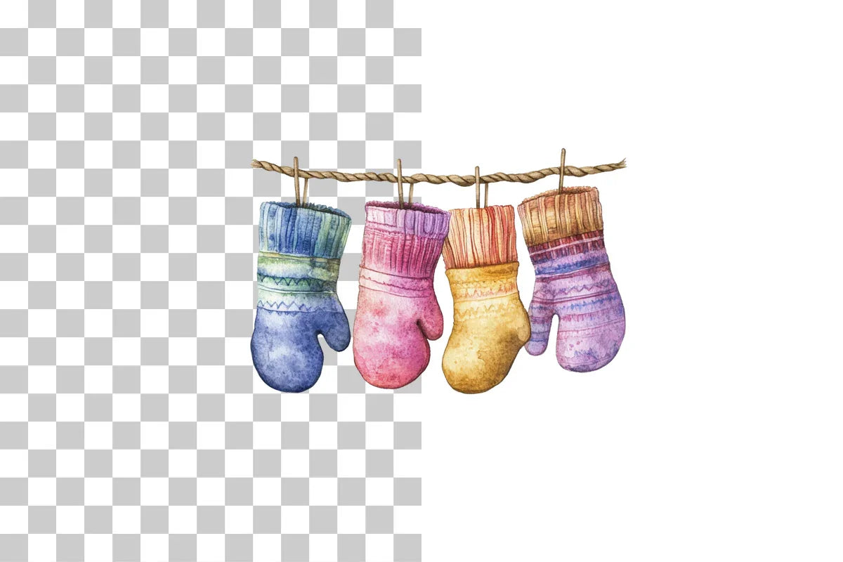 Sock Hanging Clipart Bundle for Crafts and Design - CraftNest - Digital Crafting and Art