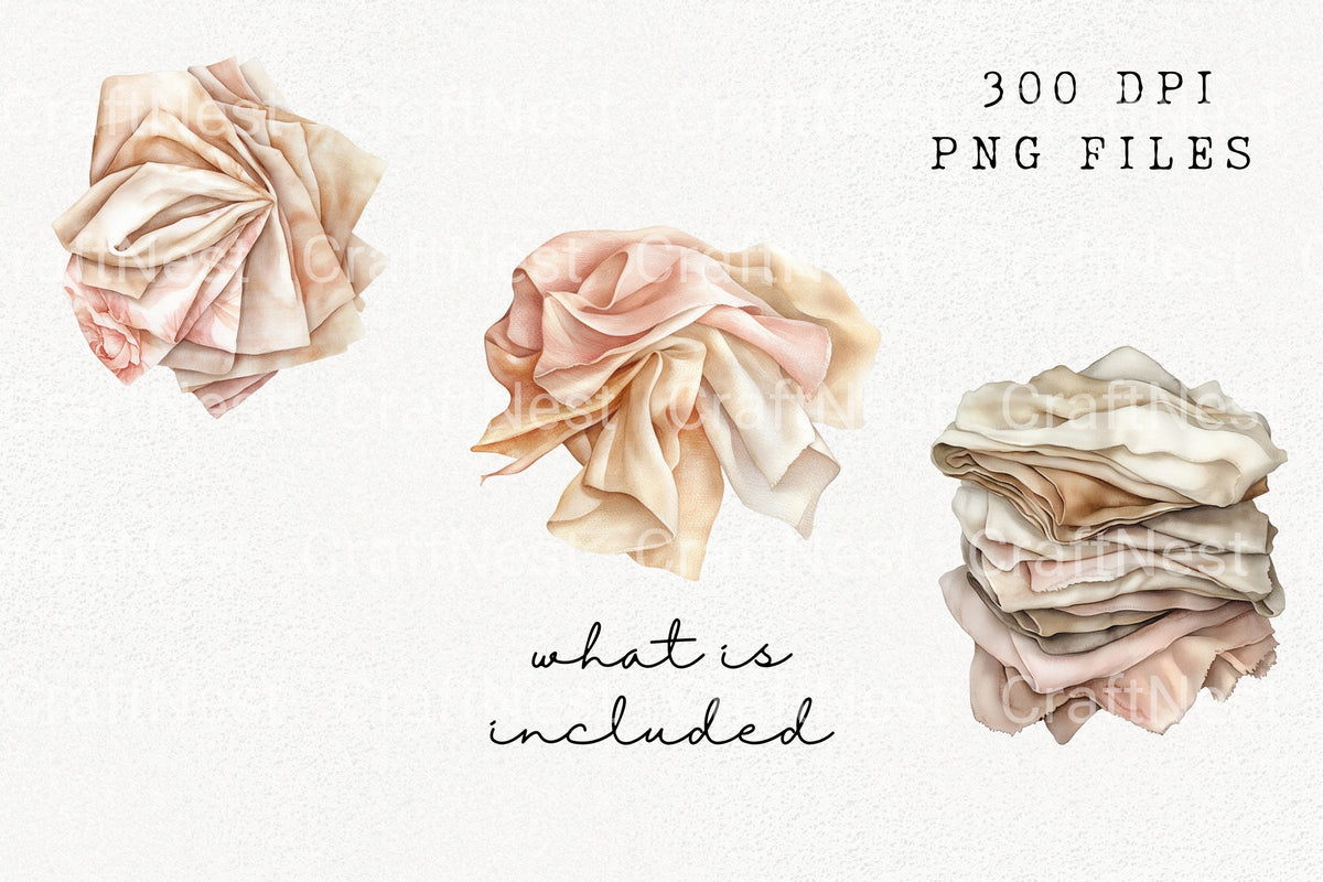 Fabric Swatches Clipart Bundle