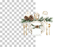 Festive Christmas Dinner Table Clipart Bundle - CraftNest - Digital Crafting and Art