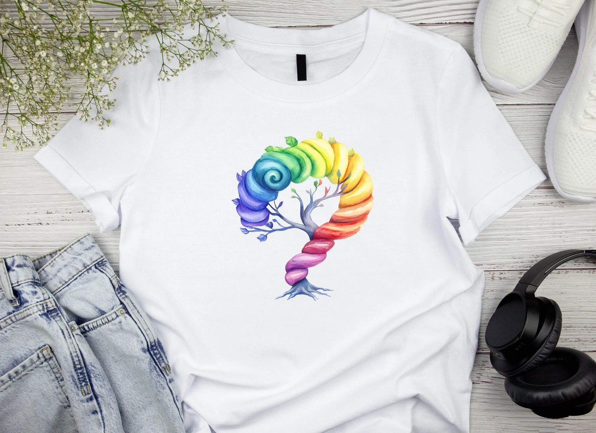 Spiral Rainbow Christmas Tree Clipart Bundle - CraftNest - Digital Crafting and Art
