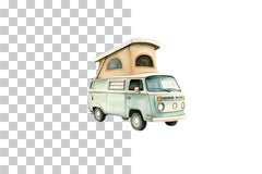 Camper Van Beach Clipart Bundle - CraftNest - Digital Crafting and Art