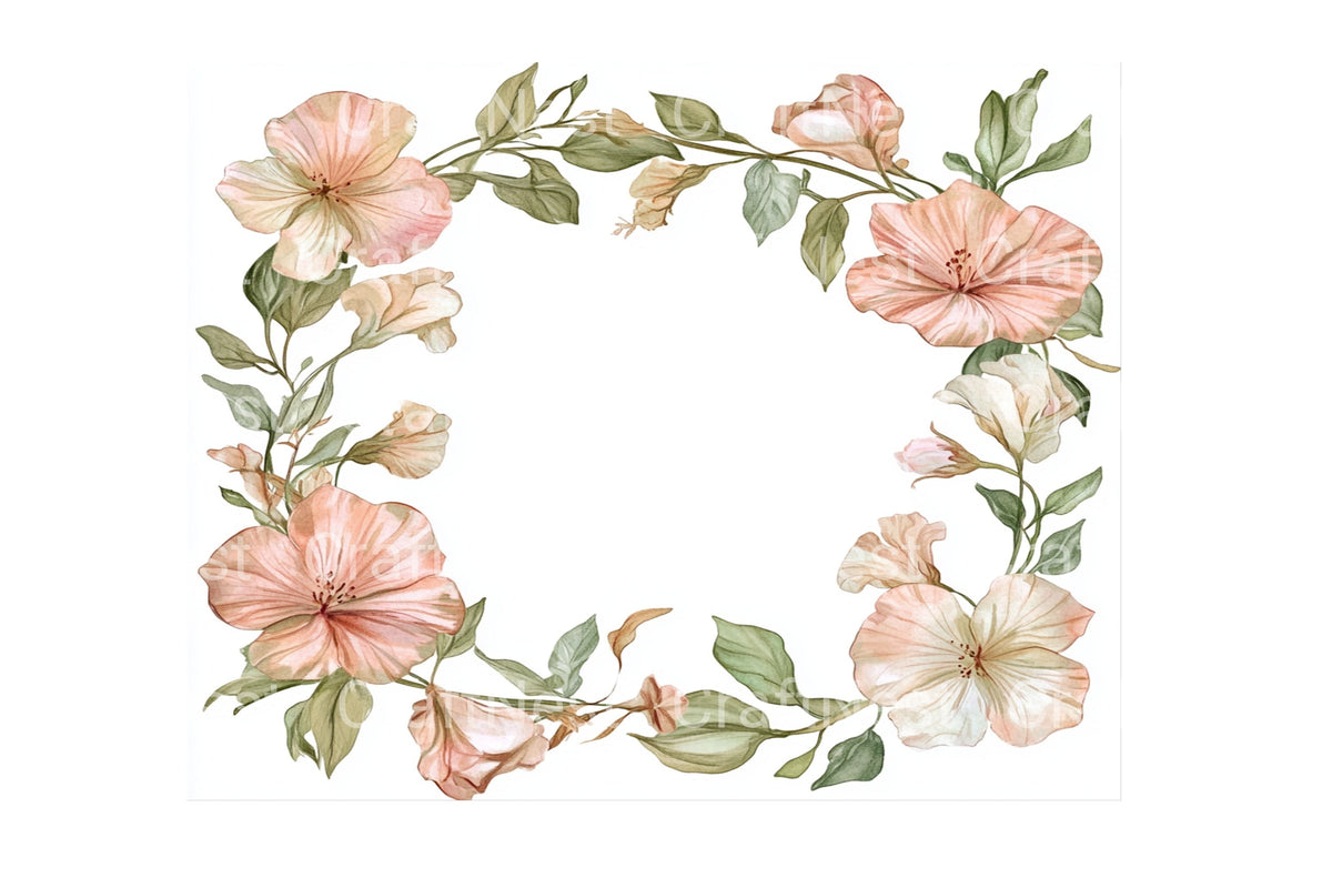 Boho Floral Wreaths Designs Clipart Bundle