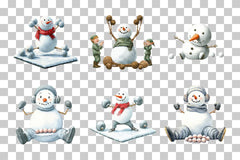Snowman Workout Clipart Bundle - CraftNest - Digital Crafting and Art