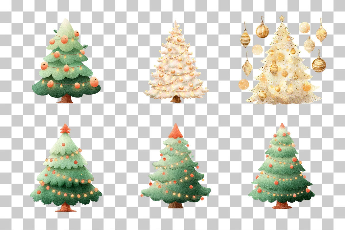 Christmas Tree Clipart Bundle - CraftNest - Digital Crafting and Art