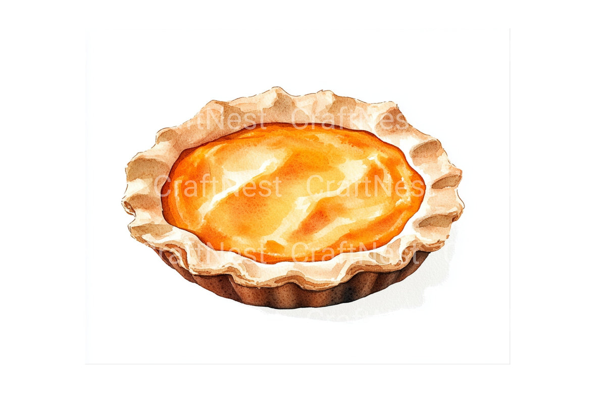 Sweet Potato Pie And Slice Clipart Bundle