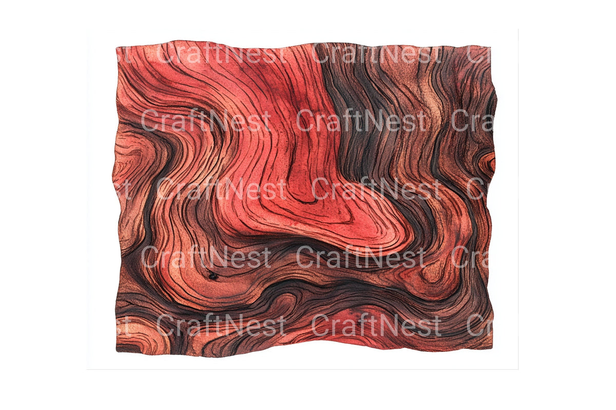 Red Wood Grain Textures Clipart Bundle