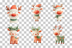 Cute Reindeer Clipart Bundle - CraftNest - Digital Crafting and Art