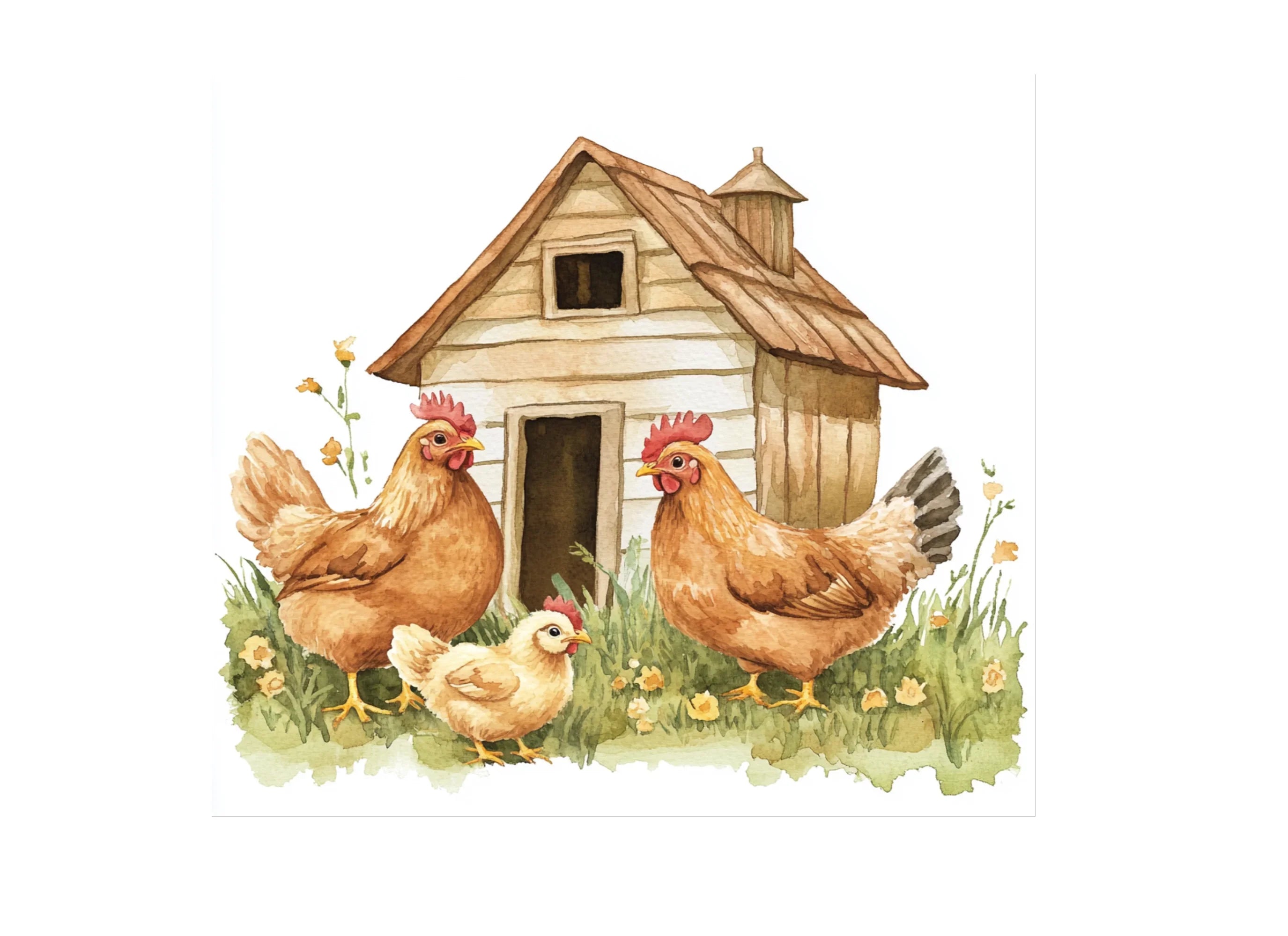 Chicken Coop Clipart Bundle
