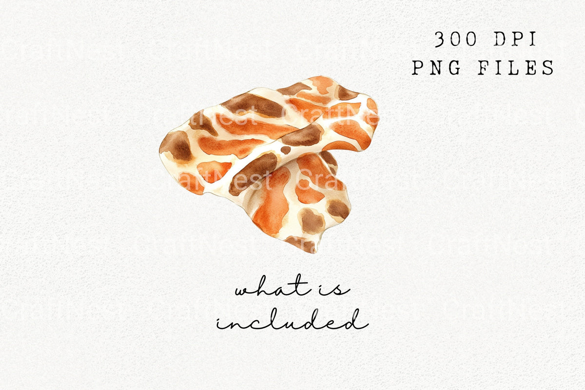 Giraffe Fabric Texture Clipart Bundle
