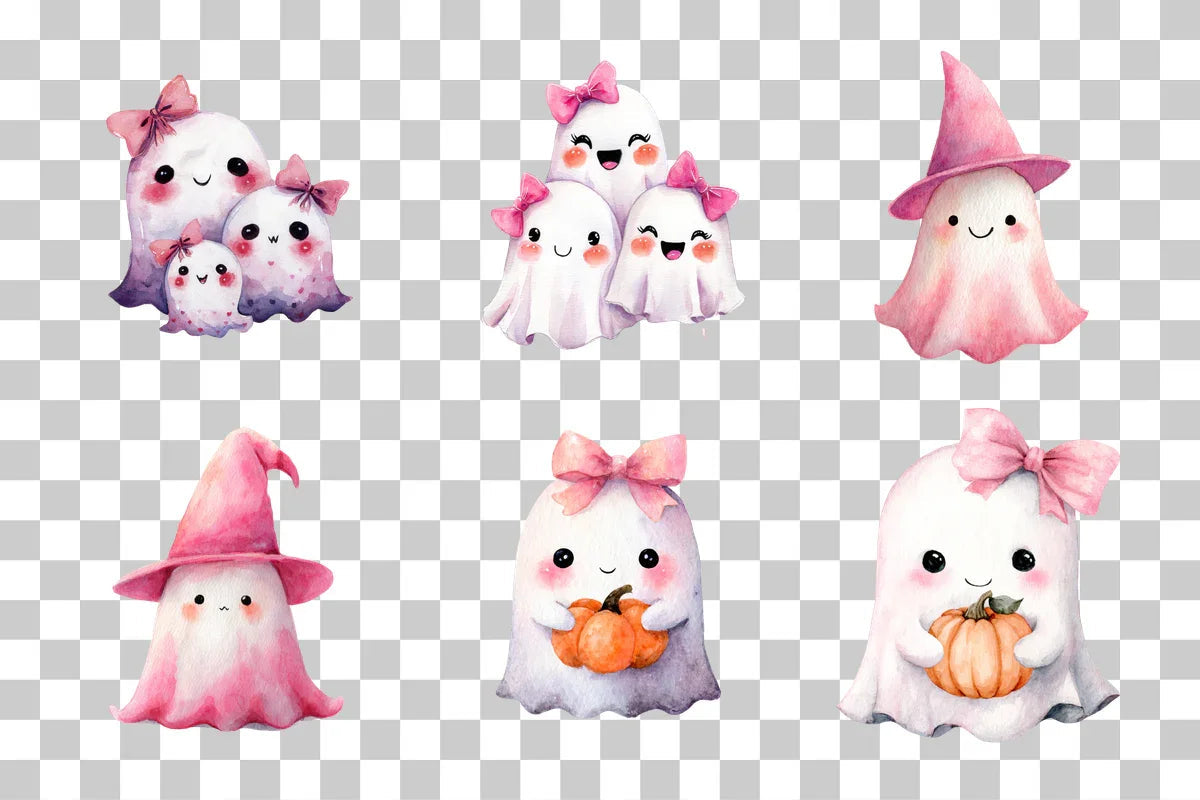 Cute Boo Clipart Bundle - CraftNest - Digital Crafting and Art