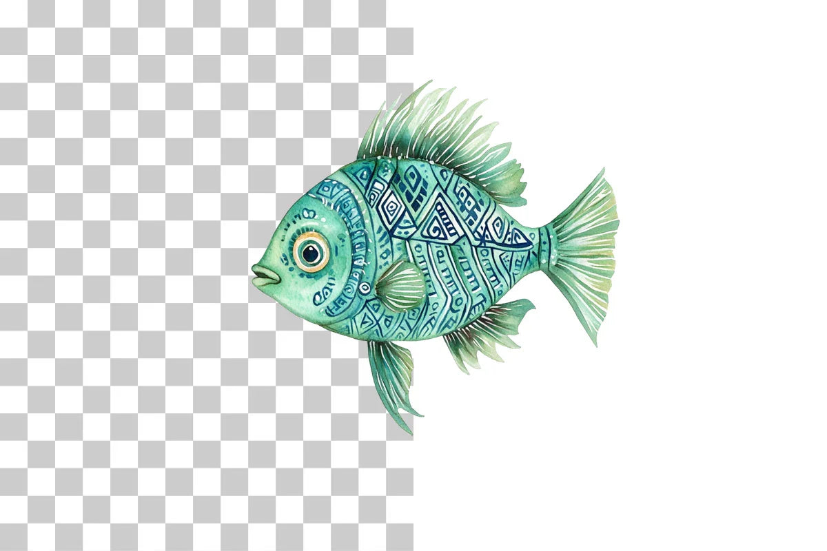 Tribal Ocean Fish Clipart Bundle - CraftNest - Digital Crafting and Art