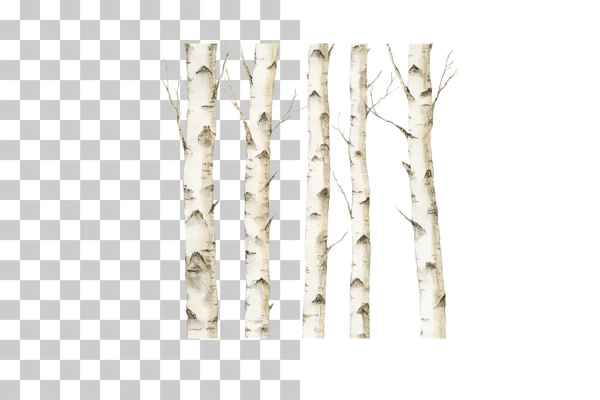 Birch Forest Paper Clipart Bundle - CraftNest - Digital Crafting and Art