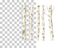 Birch Forest Paper Clipart Bundle - CraftNest - Digital Crafting and Art