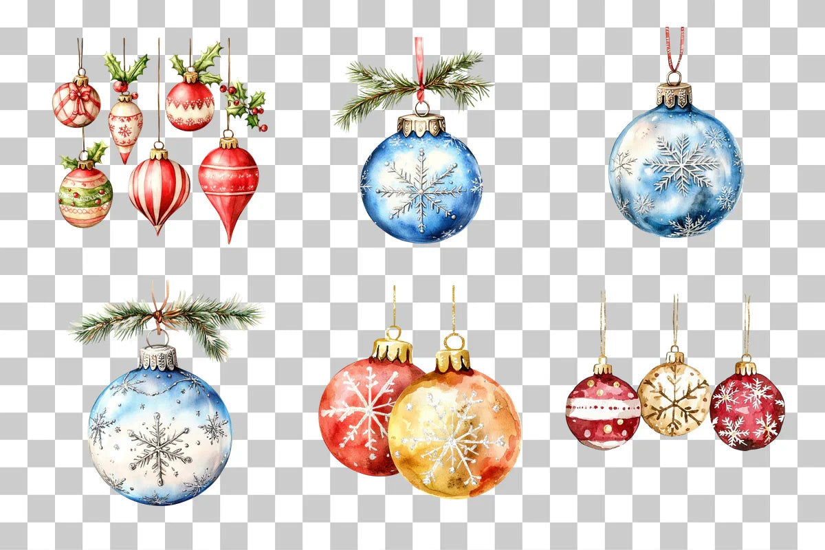 Christmas Ornaments Clipart Bundle - CraftNest - Digital Crafting and Art
