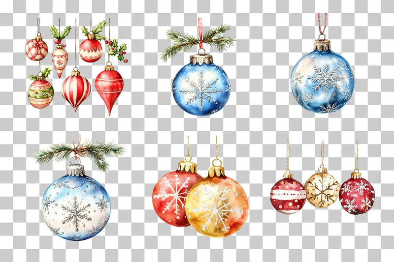 Christmas Ornaments Clipart Bundle - CraftNest - Digital Crafting and Art
