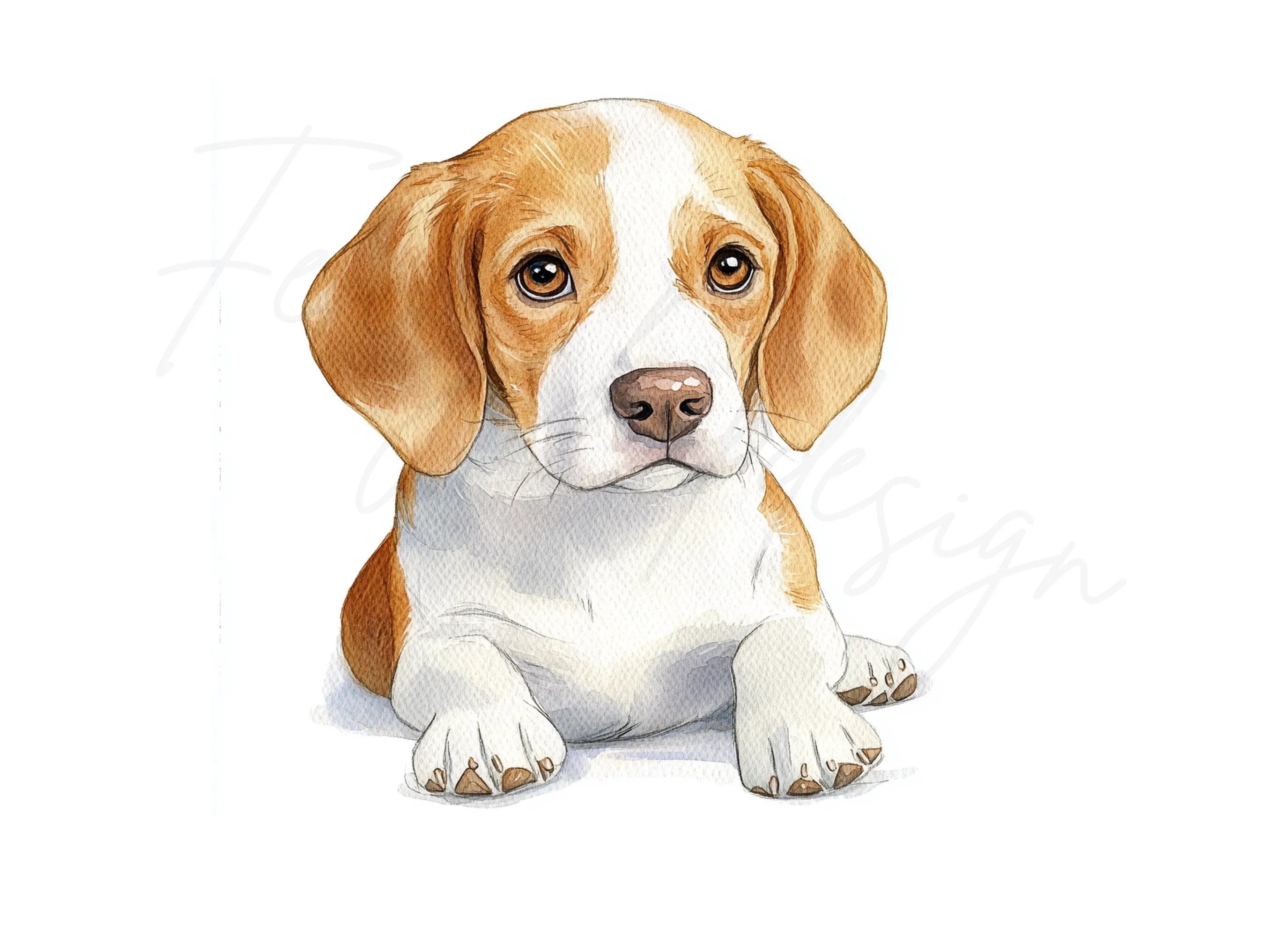 Adorable Beagle Puppy Clipart Bundle