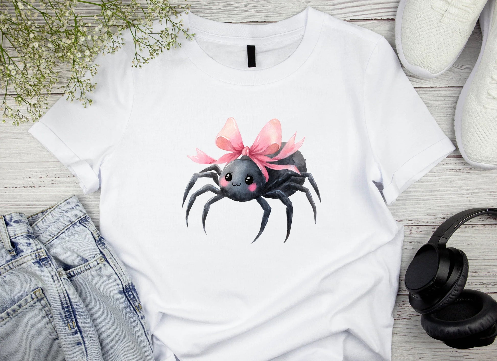 Cute Spider with Bow Clipart Bundle - CraftNest - Digital Crafting and Art