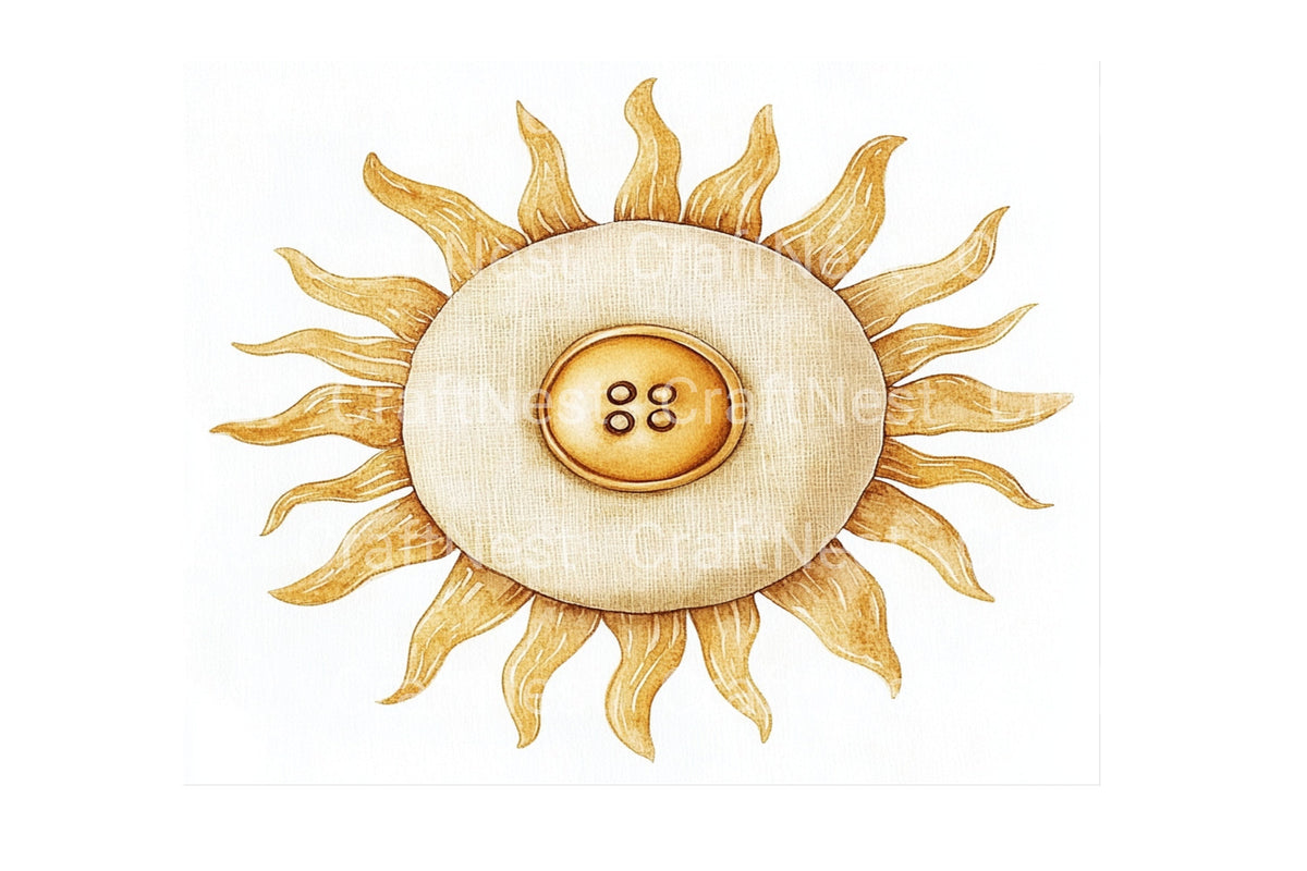 Quilted Sun Flowers Clipart Bundle